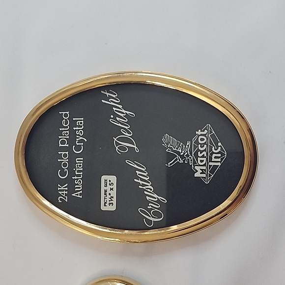 NWT Mascot Inc 24K Gold Plated Austrian Crystal Delight Angel's and Frame - Picture 8 of 16